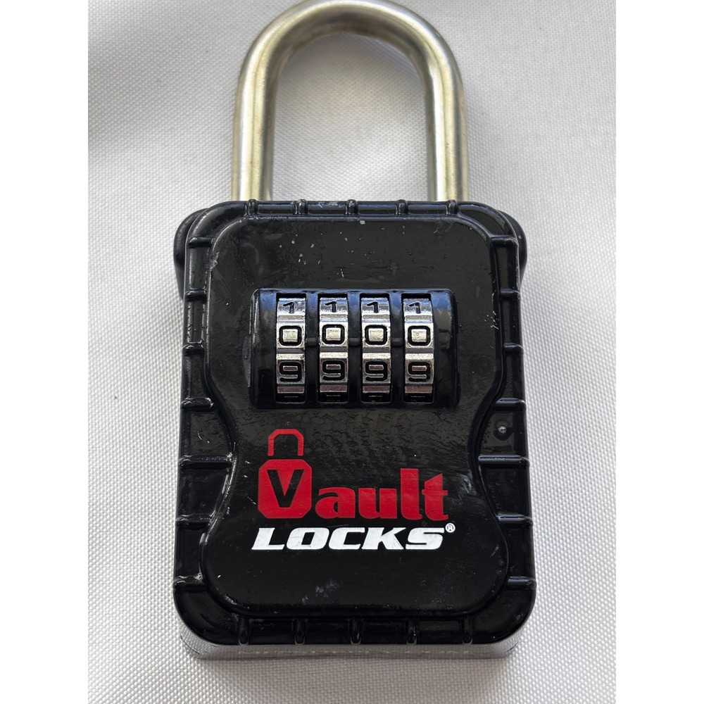 Key Storage Lock Box Metal Black Combination Dial Shackle Vault Locks